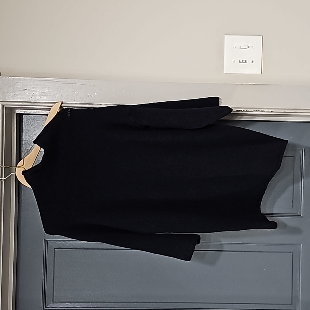 Zara Sz M Womens Soft Bluish Black Funnel Neck Sweater